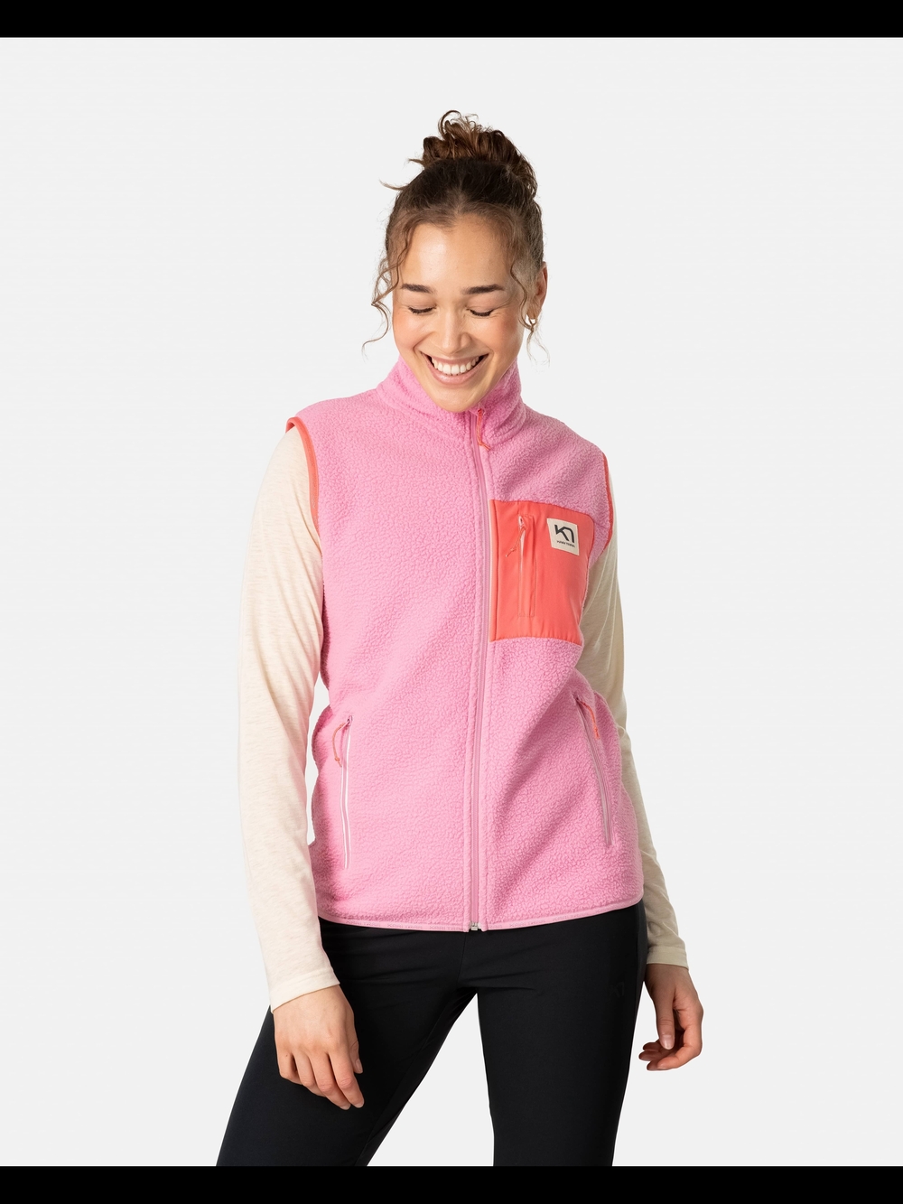 Kari Traa Røthe Fleece Vest - Dusty Pink